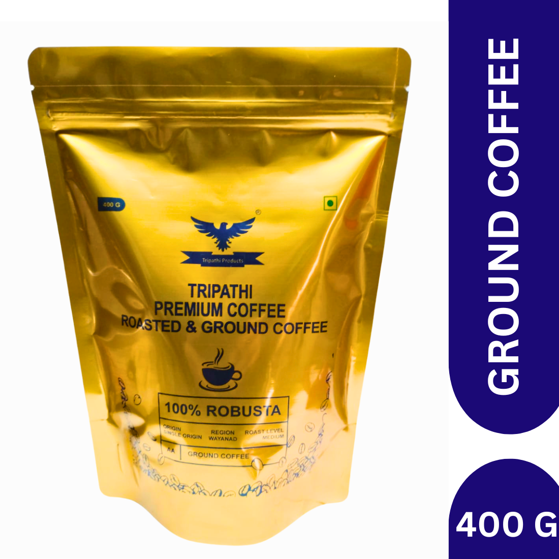 Tripathi Products Premium Robusta Ground Coffee 400 Grams